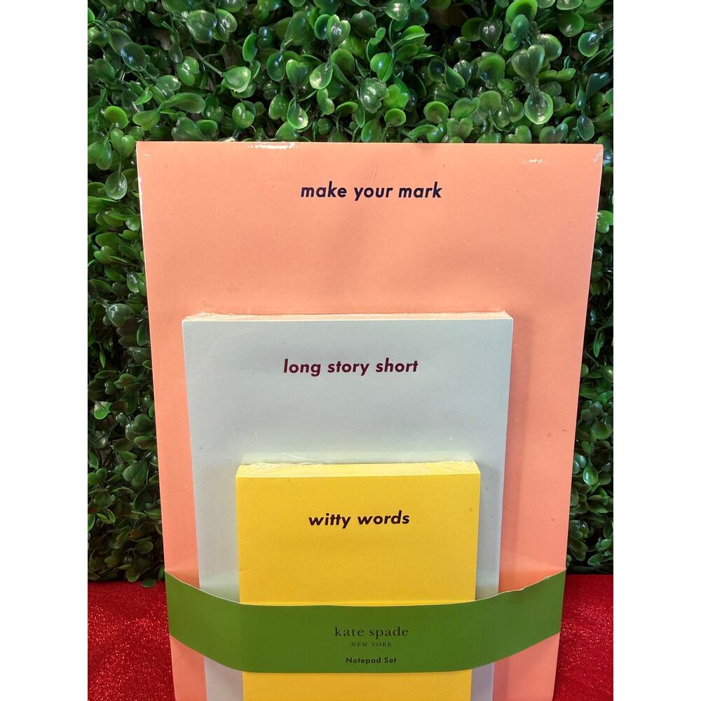 NWT Kate Spade New York 3-in-1 Stacked Notepad Set 225 Total Sheets Desk Notes - Picture 4 of 6